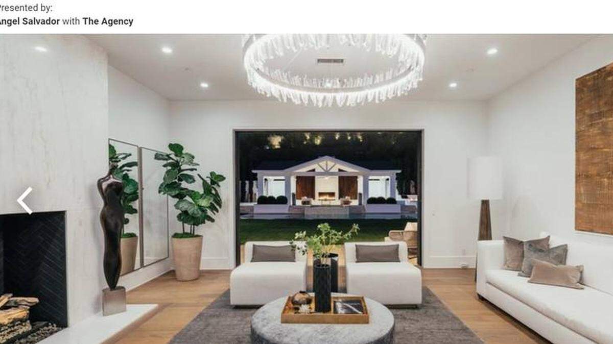 The sophisticated, yet vibrant, estate is located in Hidden Hills, California.