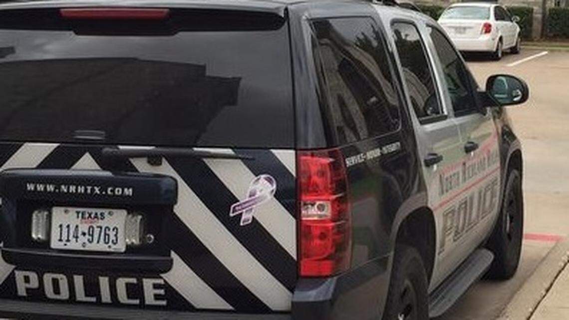 North Richland Hills police searched Tuesday morning for a hit-and-run driver accused of striking at least six vehicles on the highway.