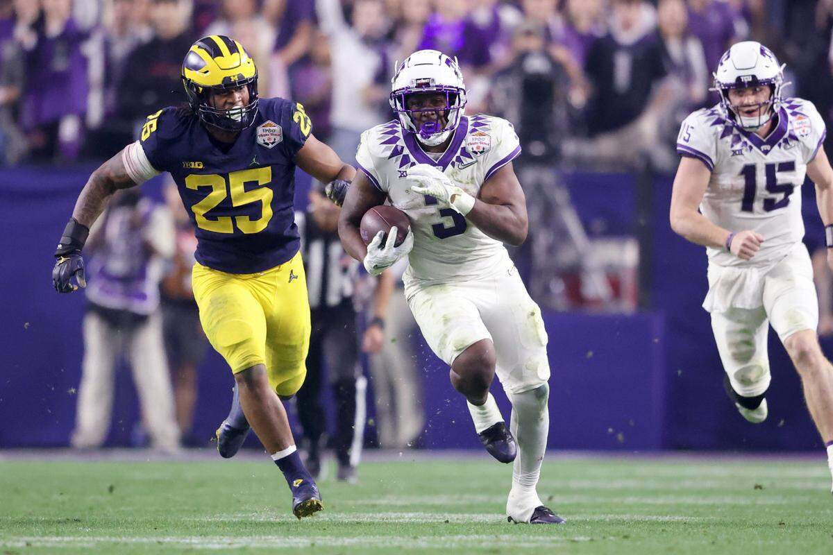 TCU running back Emari Demercado’s 69-yard run to the 1 yard line set up a touchdown. Demercado finished with 150 yards on 17 carries.