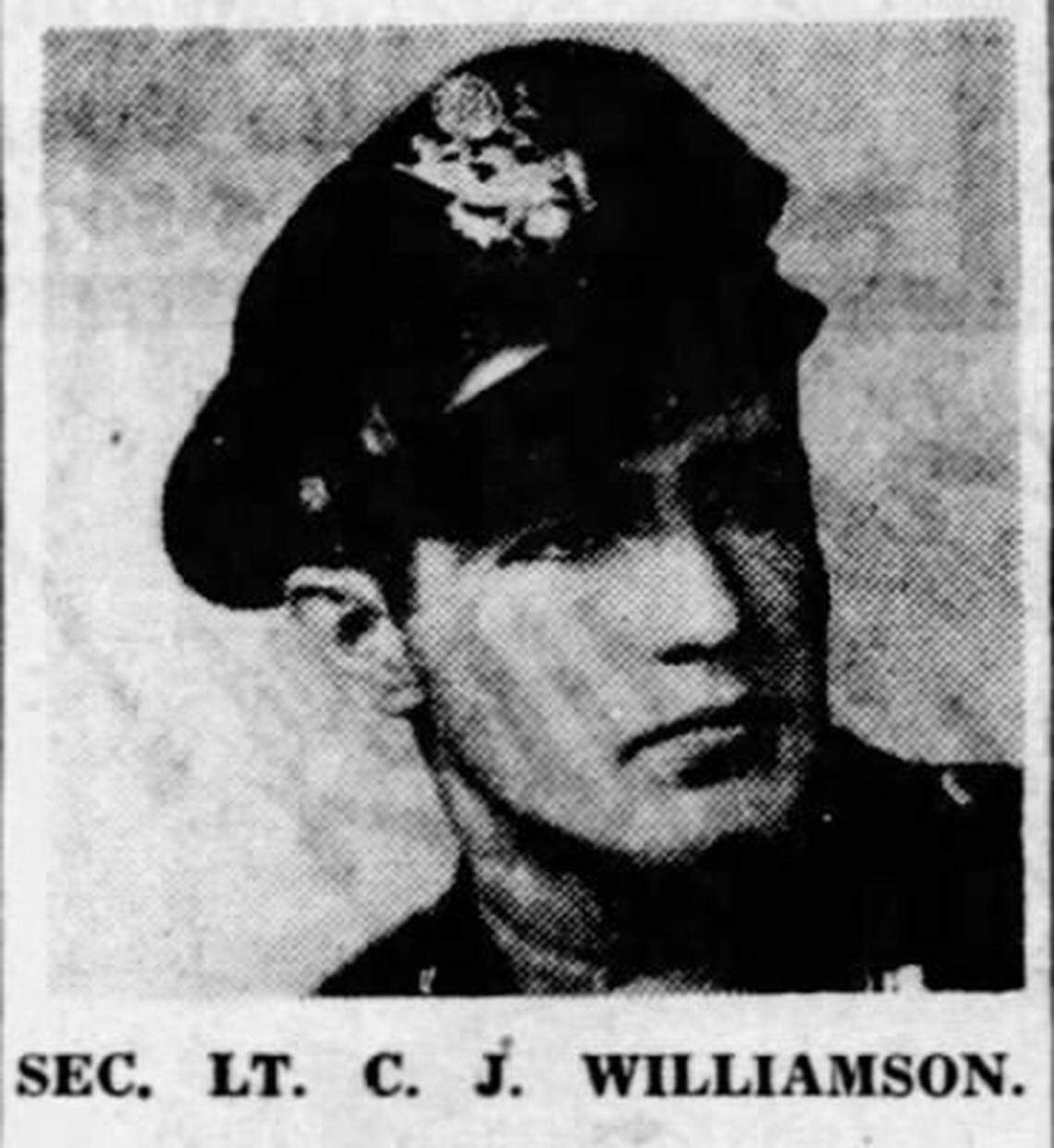 2nd Lt. Clyde J. Williamson Jr. of Fort Worth went missing in action after his B-17 bomber was shot down on a mission to bomb Berlin. He is listed on the Walls of the Missing at the Netherlands American Cemetery.