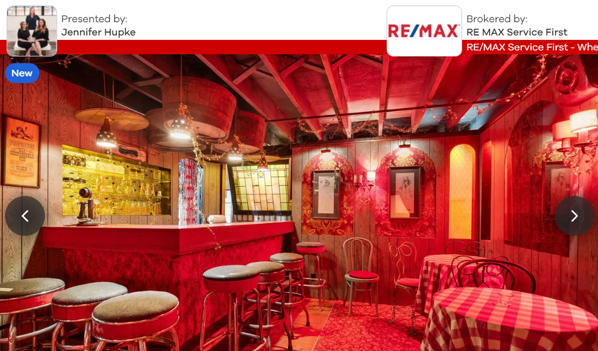 Basement bar area