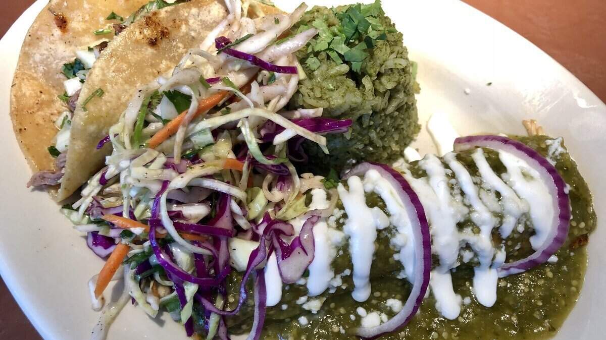 A "Number 4" combination plate at Mesero in the Shops at Clearfork.
