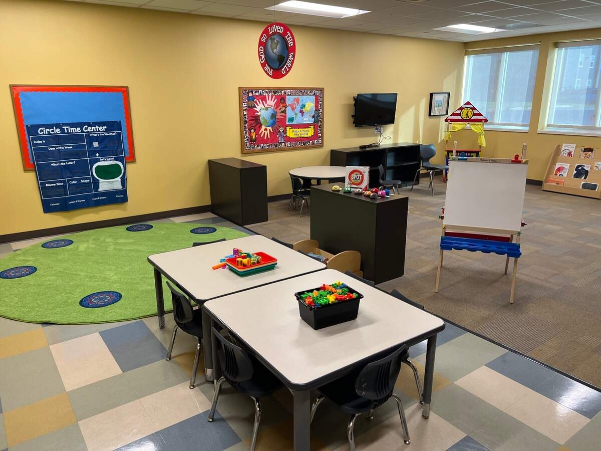 A classroom for 3½- to 5-year-olds is shown at Clayton Youth Enrichment’s new child care center located at Broadway Baptist Church in Fort Worth’s Near Southside neighborhood. The center opened on Monday.