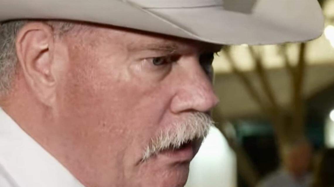 Tarrant County Sheriff Bill Waybourn was interviewed by WFAA/Channel 8 at his victory party Nov, 5, 2024.