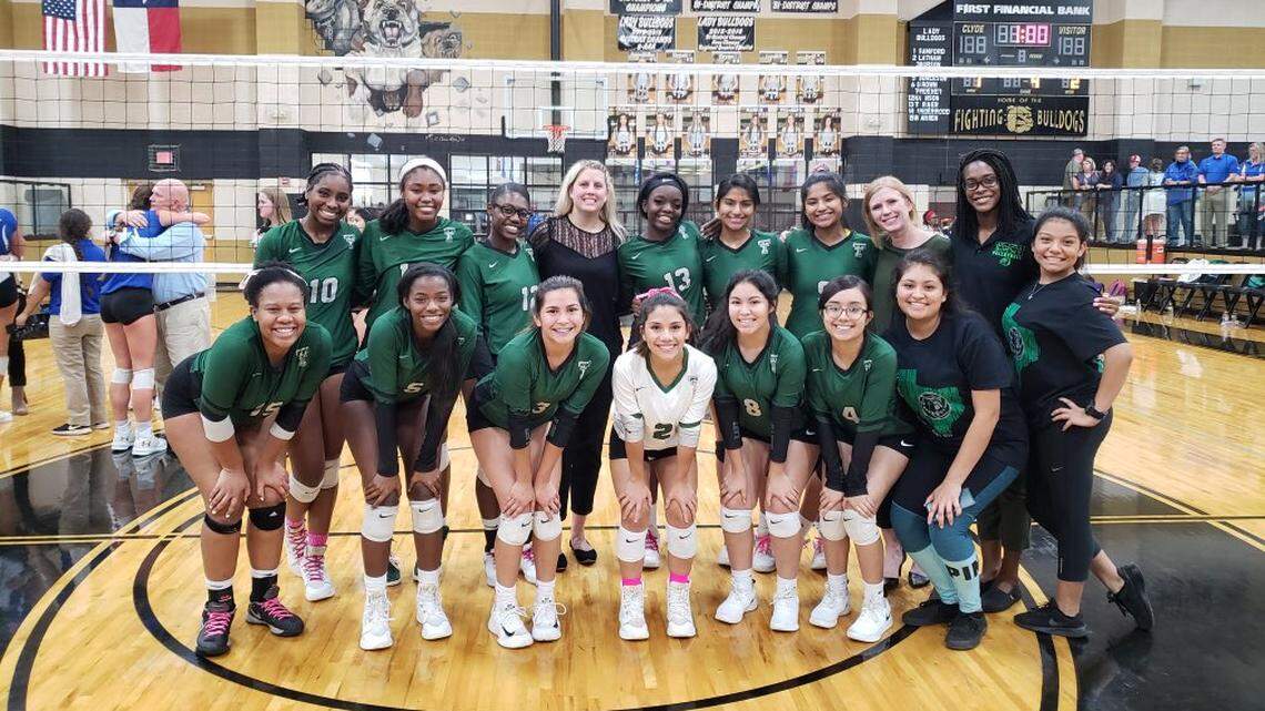 Trimble Tech volleyball won a 6A Region I bi-district game vs. San Angelo Central, Tuesday October 30, 2018