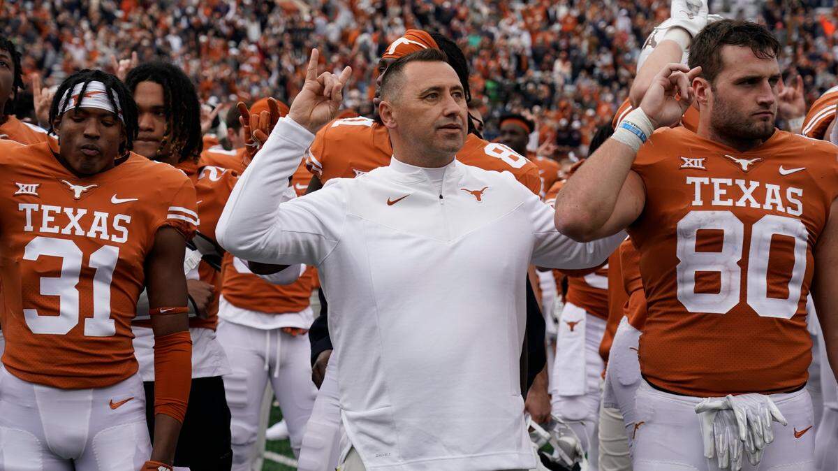 Texas coach Steve Sarkisian lauded Cowboys draft picks LB DeMarvion Overshown and RB Deuce Vaughn. He called Overshown a perfect fit for Cowboys and Vaughn “a stud.”