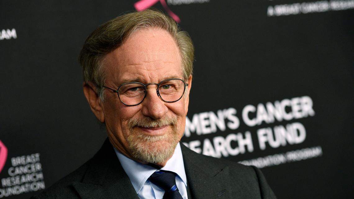 FILE - In this Thursday, Feb. 28, 2019, file photo, filmmaker Steven Spielberg poses at the 2019 “An Unforgettable Evening” benefiting the Women’s Cancer Research Fund, at the Beverly Wilshire Hotel, in Beverly Hills, Calif. (Photo by Chris Pizzello/Invision/AP, File)