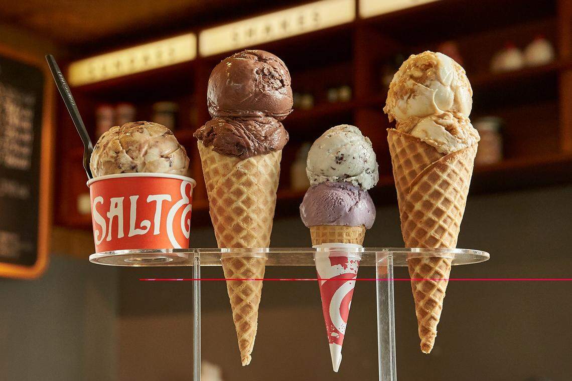 Salt & Straw is known for its uniquely flavored ice cream sold in house-made waffle cones.