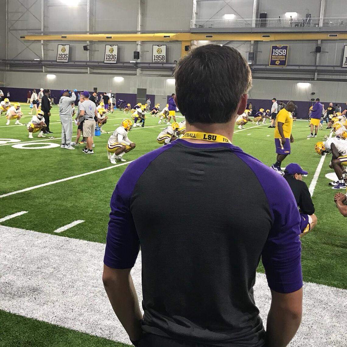 Weatherford QB Ken Seals on his trip to LSU March 17.