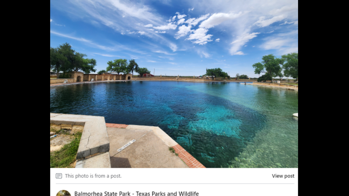 Two men drowned in a spring-fed swimming pool at Balmorhea State Park in Texas, according to the state Parks and Wildlife Department.