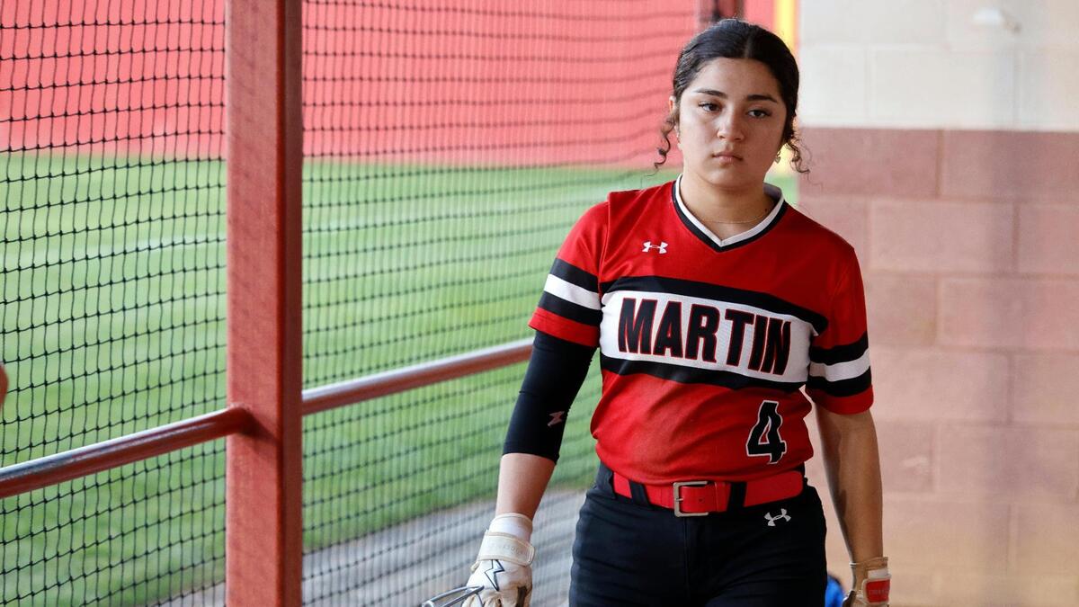 Arlington Martin short stop (4) Izabella Martinez nearly retired from softball but switched her mentality.