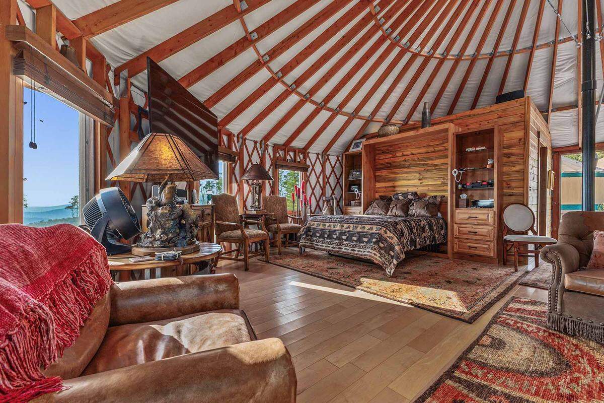 Bedroom in yurt