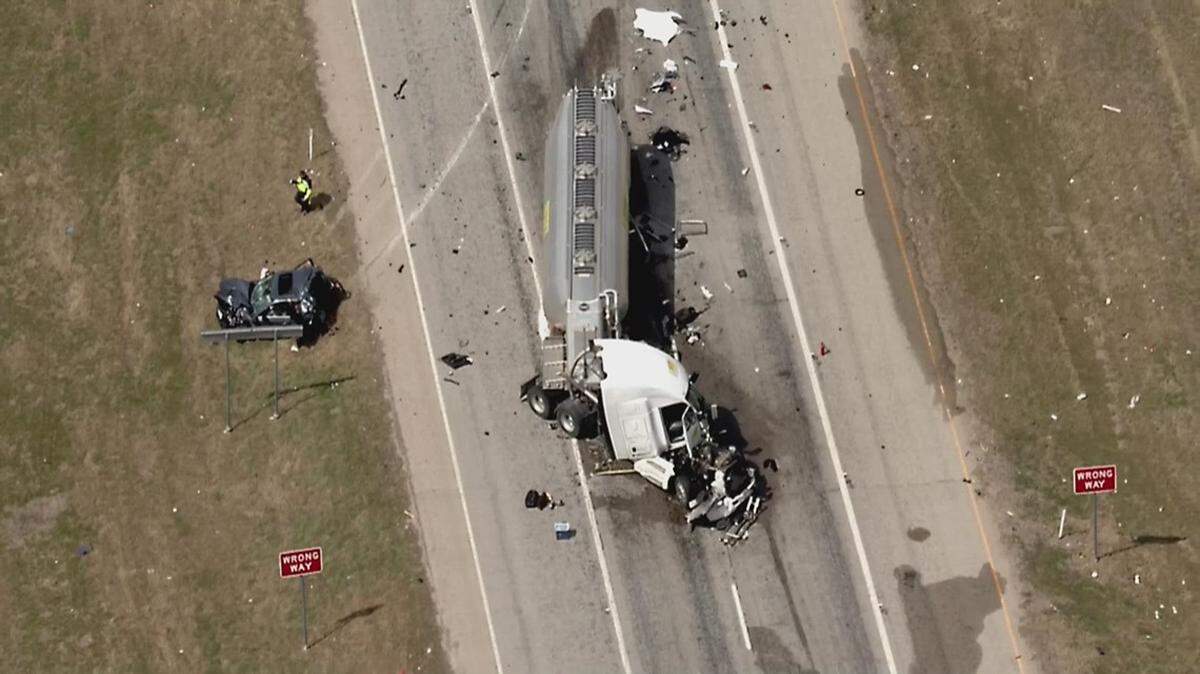 Two people were killed in a crash involving a tractor-trailer on U.S. 287 in Grand Prairie on Monday afternoon, police said.