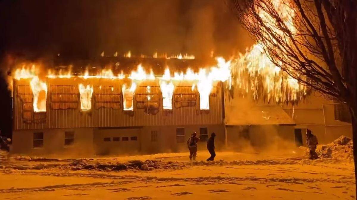 A Pennsylvania fire company worked together to save a pup trapped inside a burning barn.