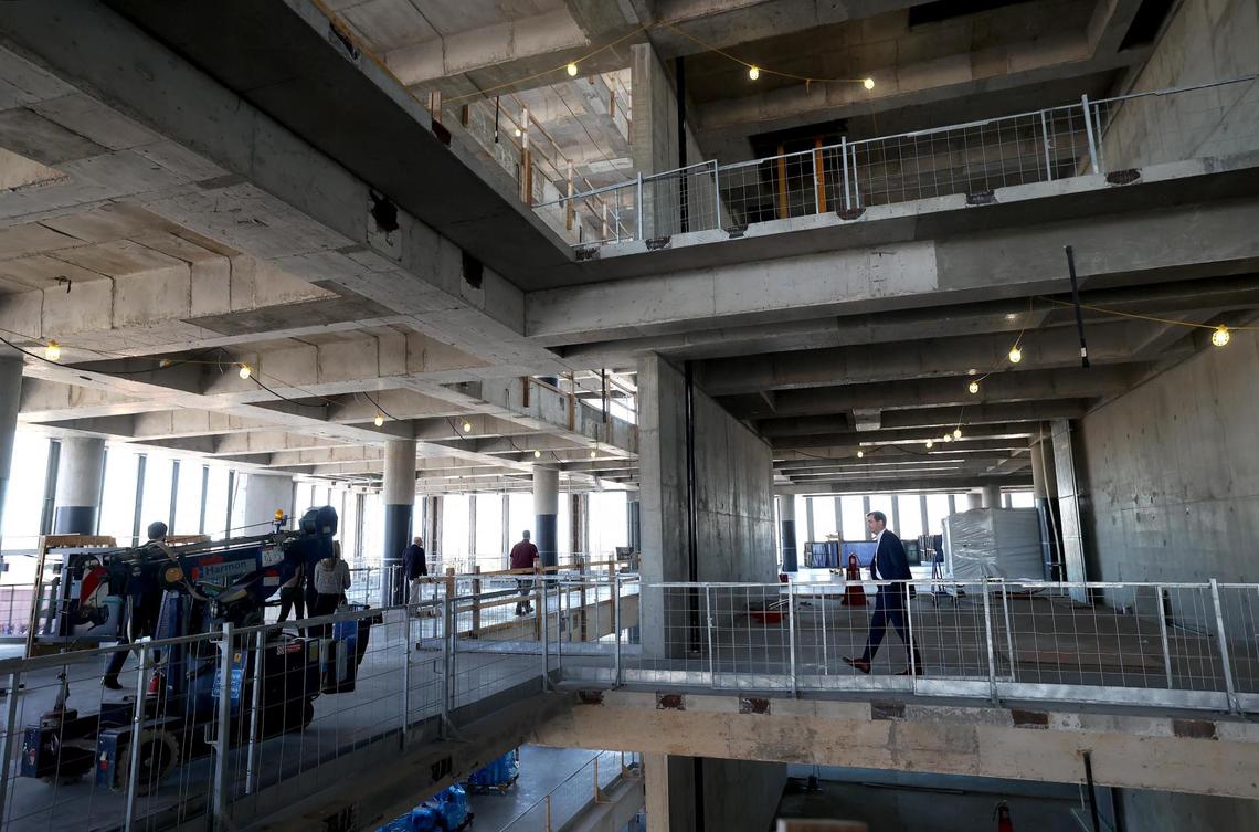 The third floor Texas A&M-Fort Worth Law and Education Building currently under construction on Monday, Nov. 11, 2024.