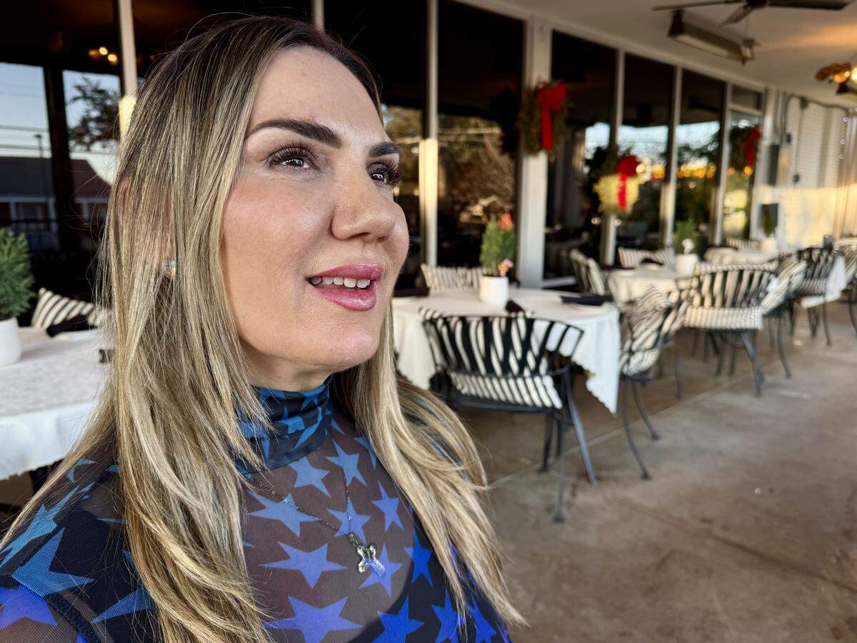 Cafe Bella owner Eli Golemi, a native of Greece, began working at the Fort Worth, Texas, restaurant as a server. She bought a share of the restaurant when founder Sali Kaba retired and now owns it outright. Seen Jan. 3, 2026.