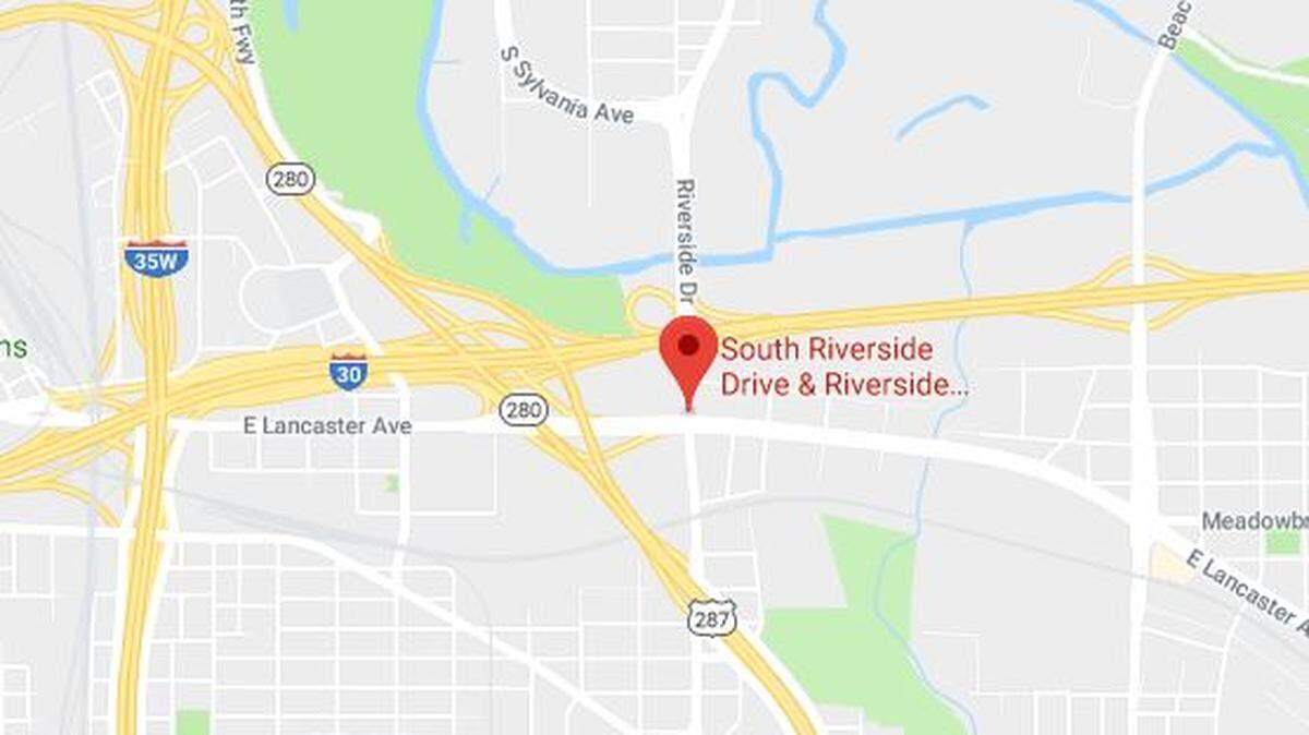 A homeless man was fatally struck by a vehicle at Lancaster Avenue and Riverside Drive early Friday, police said.