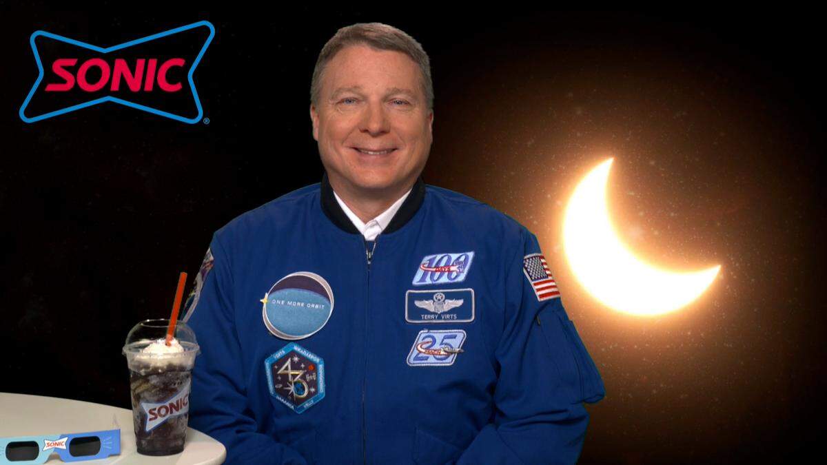 Retired astronaut Terry Virts partnered with SONIC Drive-In on a solar eclipse-inspired beverage.