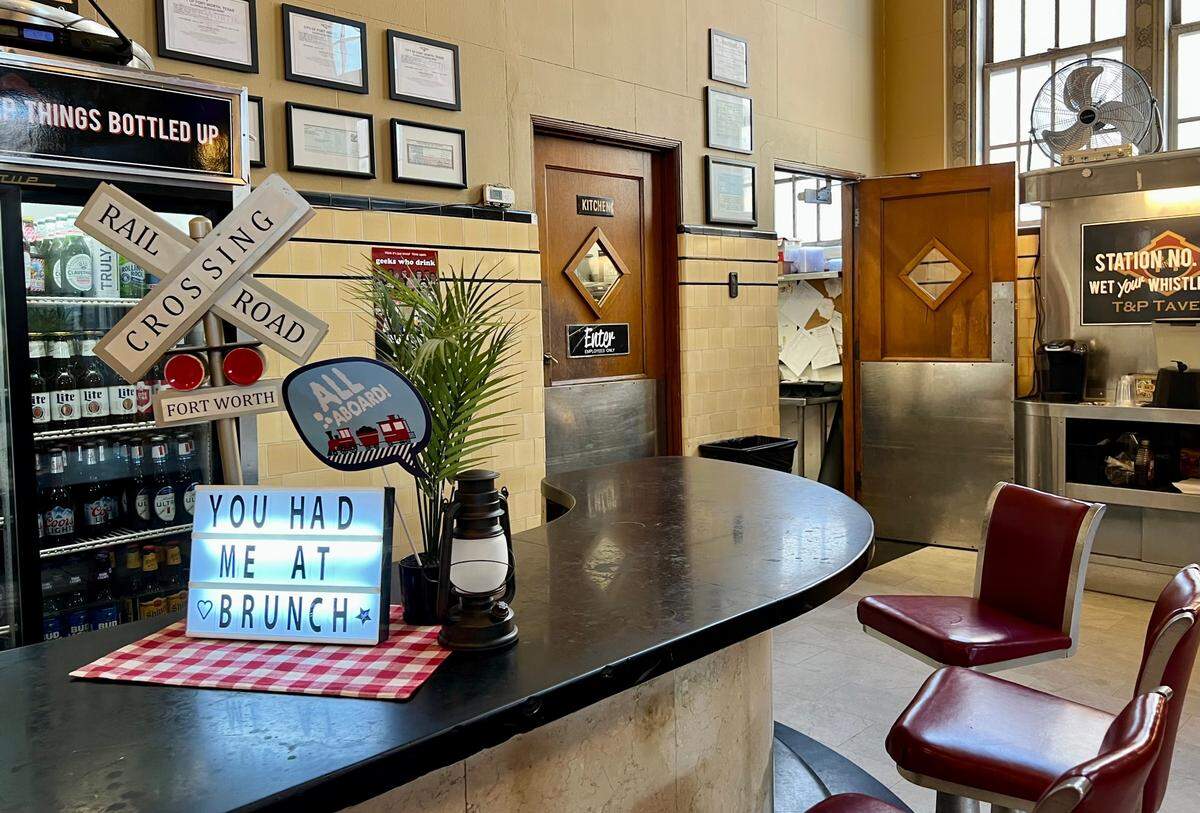 The T&P Tavern restaurant, seen August 6, 2023, was in the old 1931 Fort Worth railroad station coffee shop and dining counter.