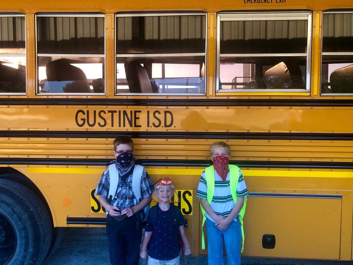 Caleb, 11; Quanah, 4; and Dakota Newton, 9, are among Texas students left stranded by virtual learning.