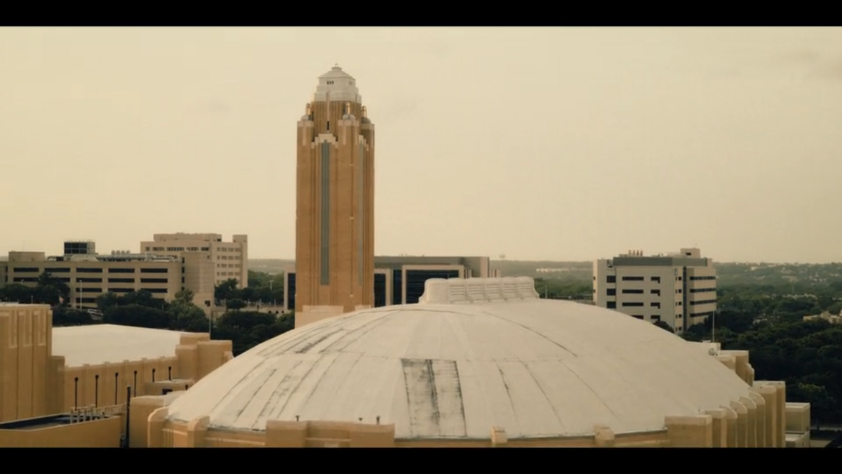Will Rogers Memorial Center’s Pioneer Tower is seen in “Landman” season 2 episode 1.
