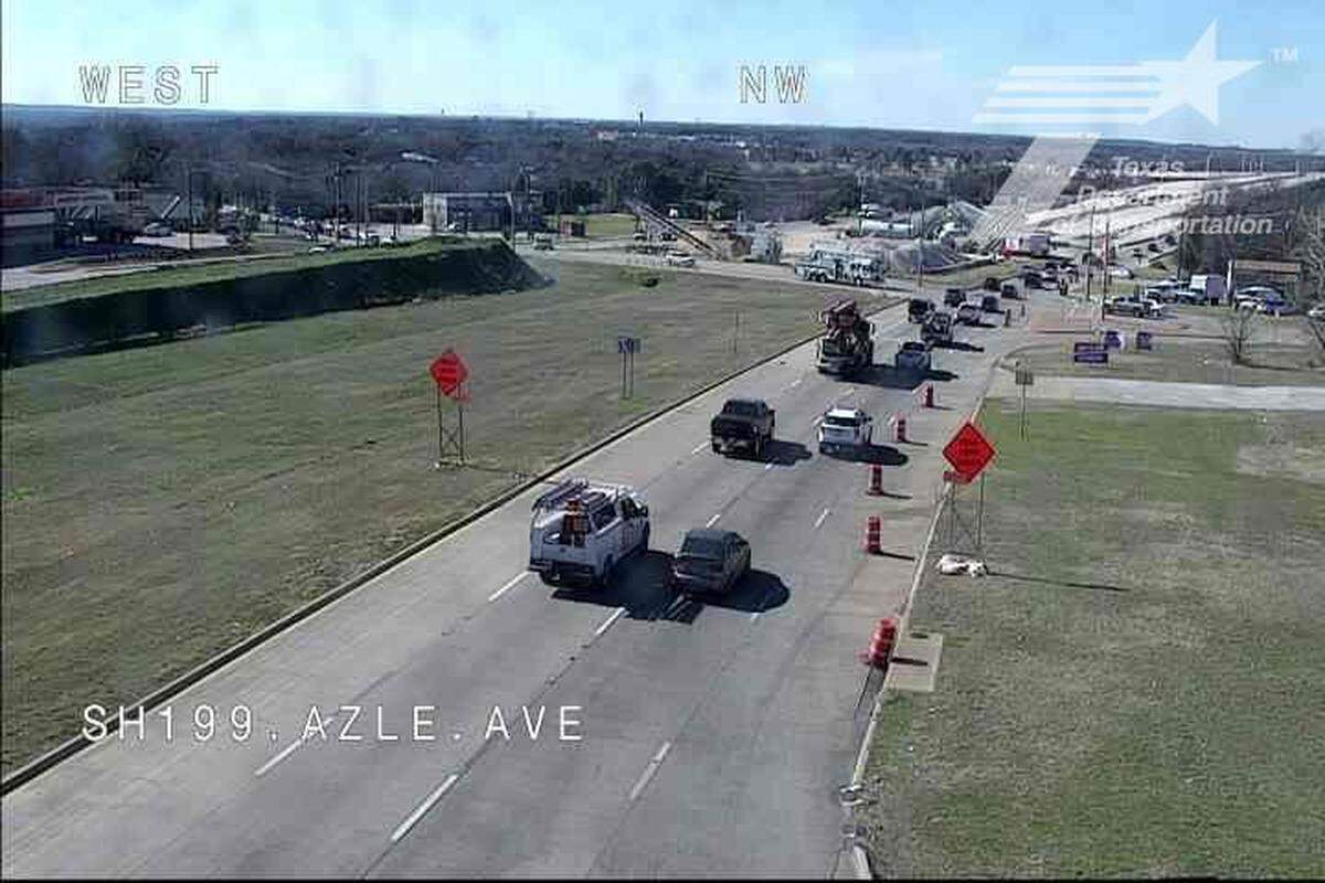 Multiple agencies including Tarrant County deputies and the Federal Aviation Administration have responded to the crash of a small plane near Azle on Monday, Feb. 24. A TxDOT traffic camera shows traffic in the area on Texas 199.