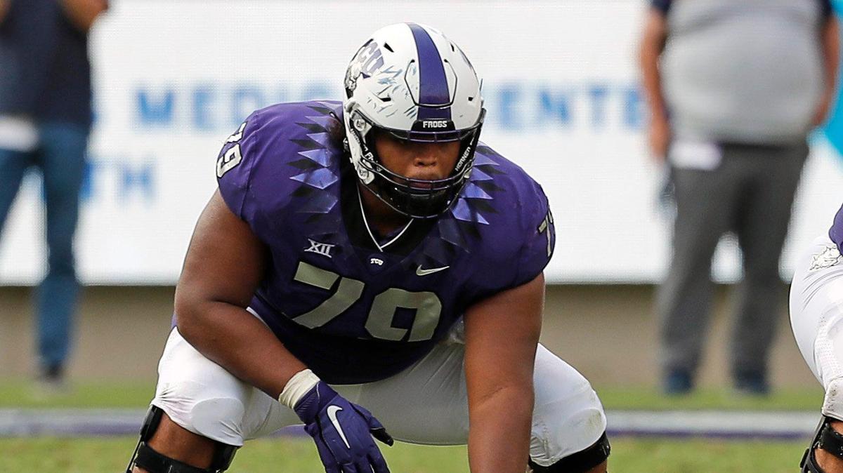 TCU center Steve Avila (79) has emerged as the leader for an improved offensive line.