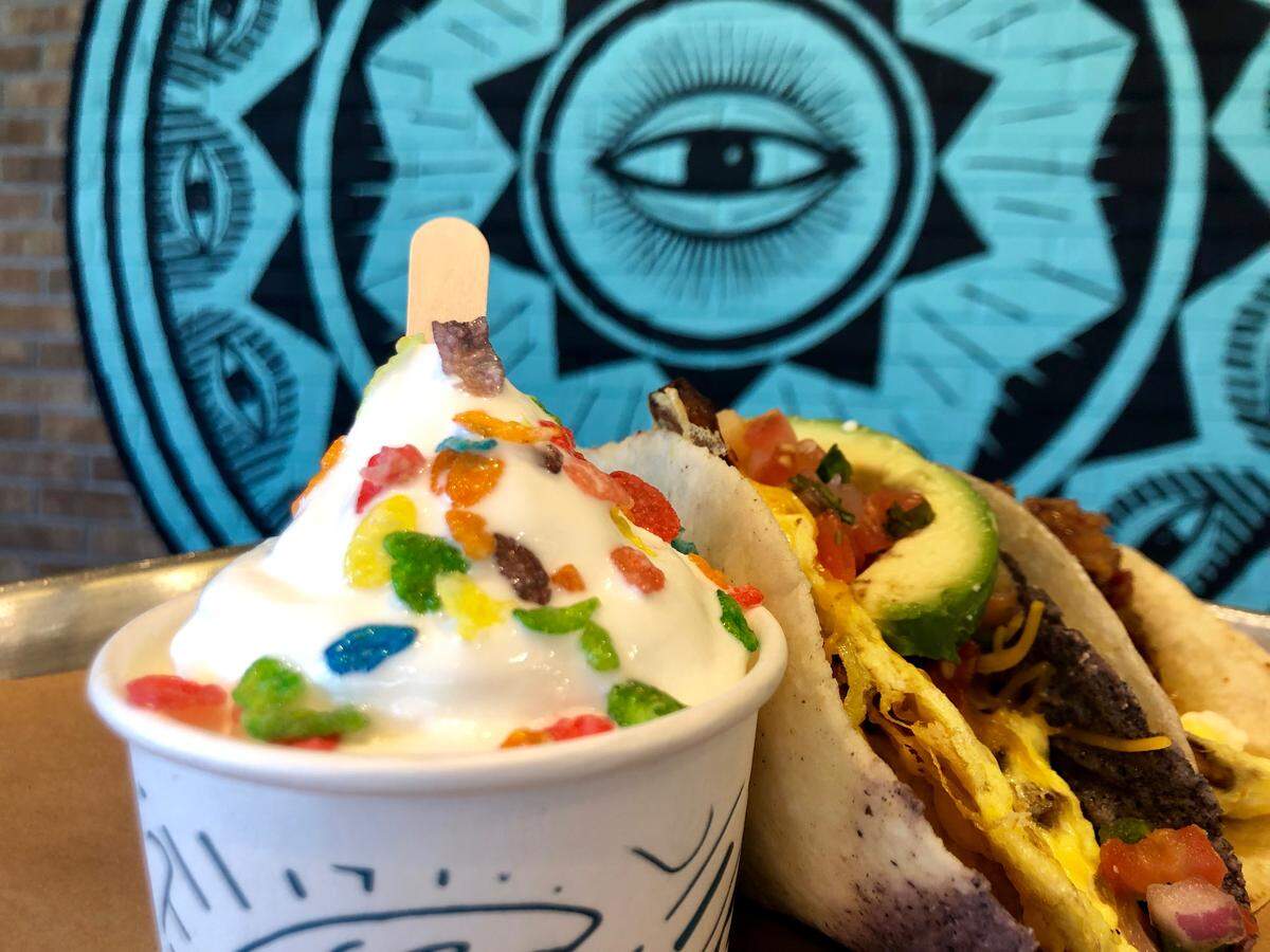 The honey-oat soft-serve at Austin City Taco Co.
