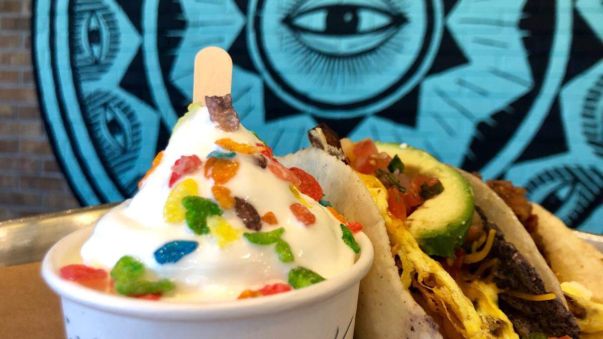 The honey-oat soft-serve at Austin City Taco Co.