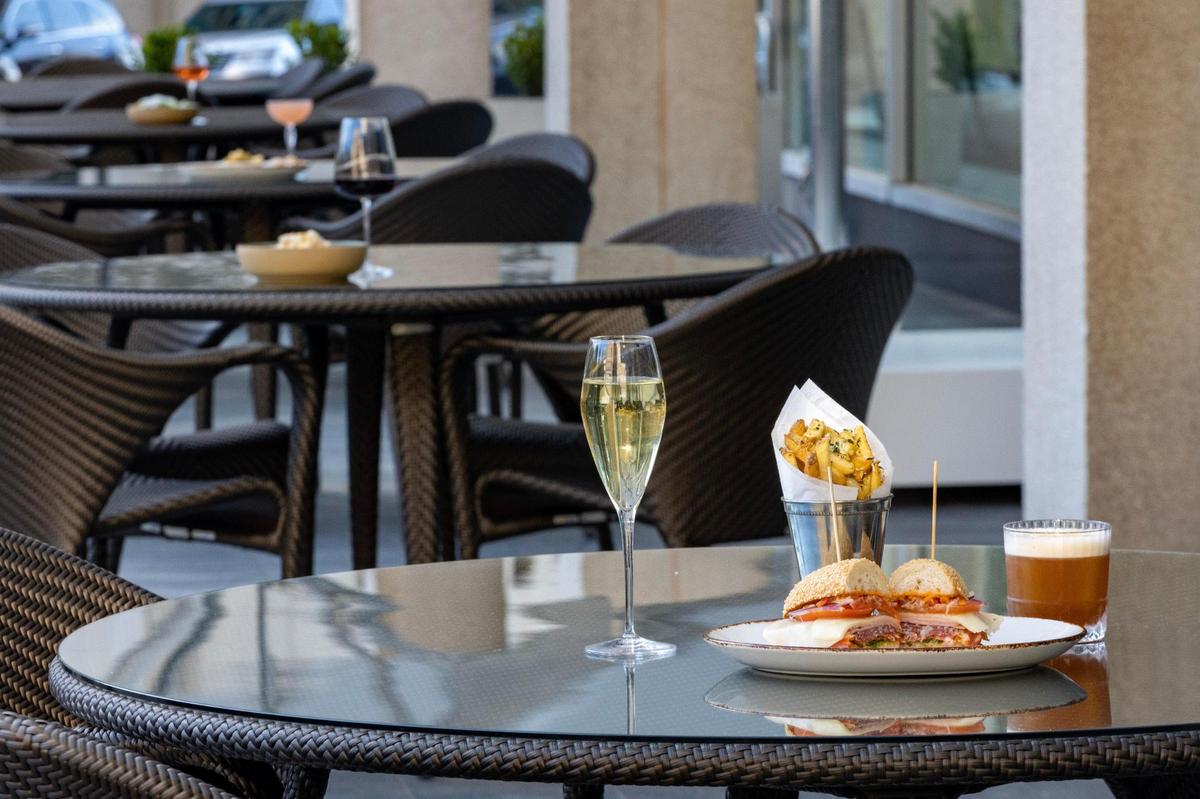 on the patio of 61 Osteria in downtown Fort Worth on Monday, March 6, 2023. The restaurant is opening a new patio space to enjoy this spring.