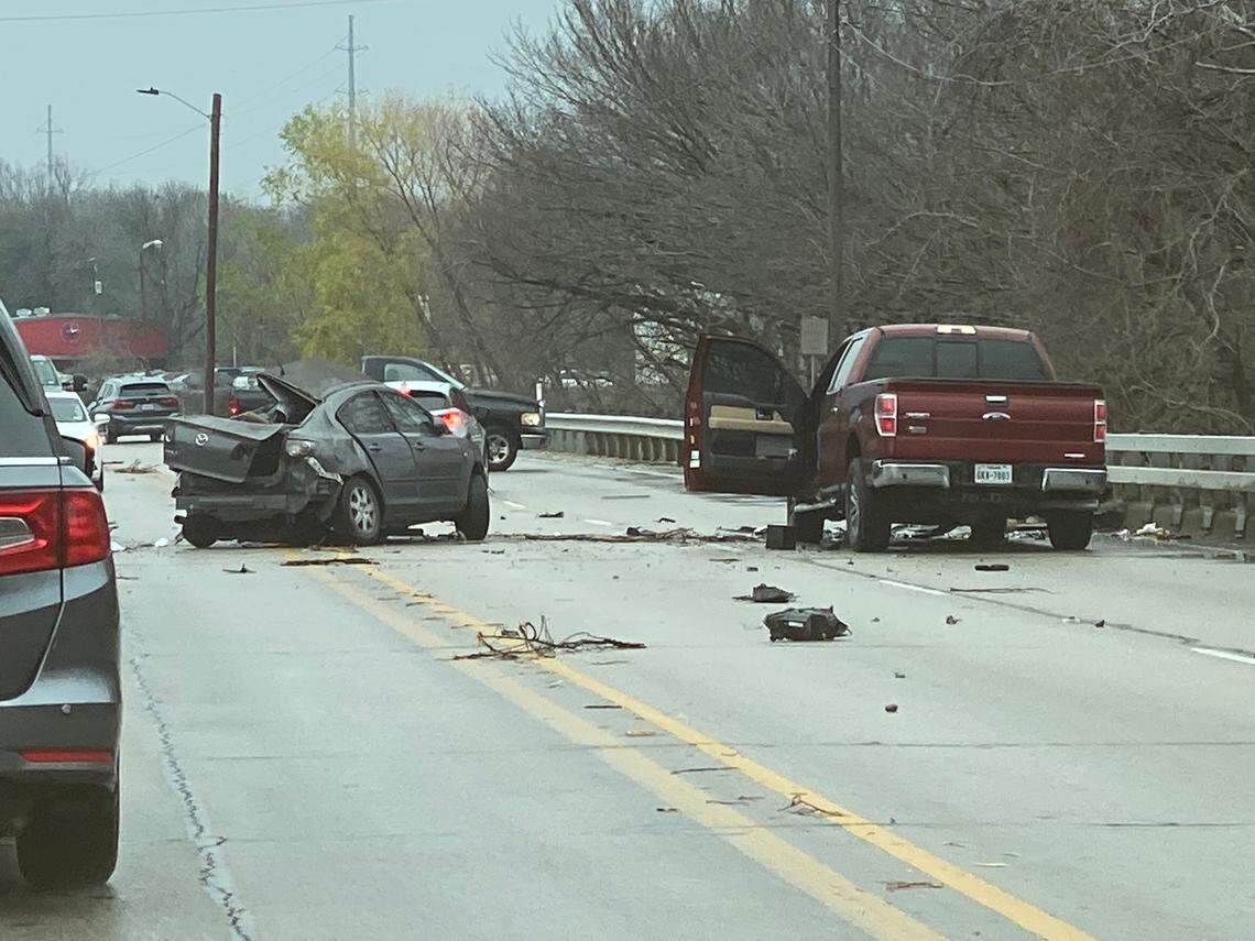 A 29-year-old man and a dog died in a two-vehicle crash Wednesday morning. The car accident occurred around 11 a.m. Wednesday in the 3900 block of West Division Street in Arlington.