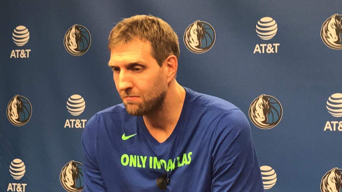Dirk Nowitzki said he's coming back for a 21st season, but couldn't commit to anything farther than one year.