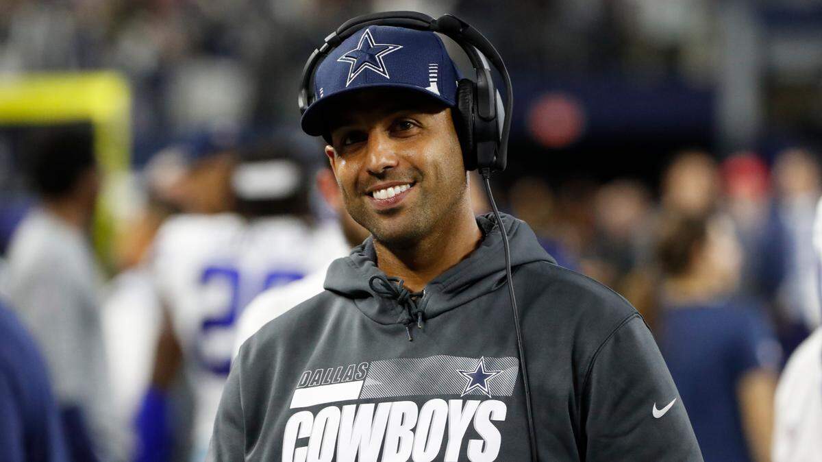 Dallas Cowboys defensive line coach Aden Durde, 42, was born in England, but he’s making a home in North Texas. Durde is the first British-born full-time assistant coach in the NFL.