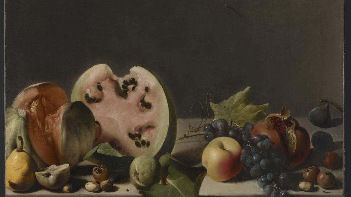 Pensionante del Saraceni, Still Life with Melon, Watermelon, and Other Fruits, c. 1610–20, oil on canvas.