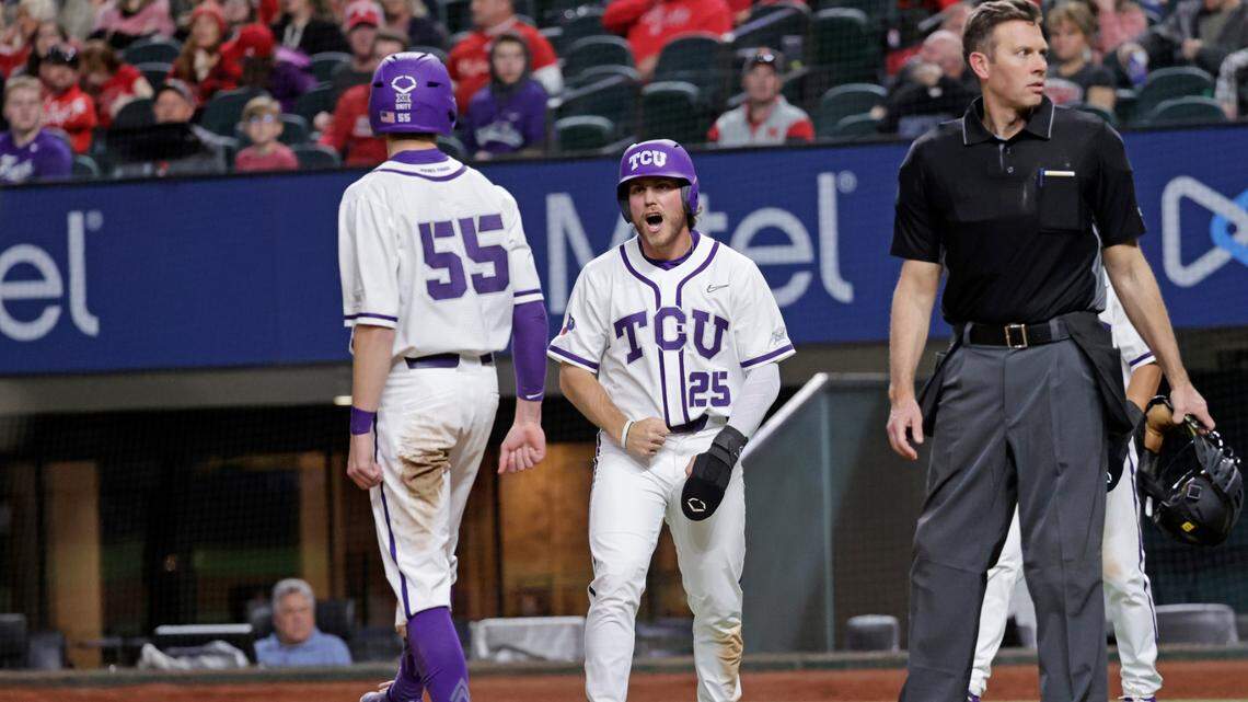 TCU shortstop Tommy Sacco was named to the Big 12 Conference first team after hitting .359 with 21 doubles, 12 home runs and 51 RBIs. Sacco hit .394 with 13 doubles, eight homers, 10 stolen bases and 33 RBIs in Big 12 action.