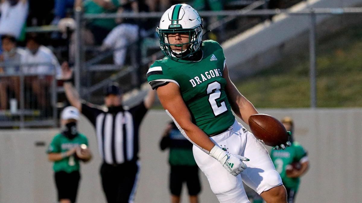 Southlake Carroll running back Owen Allen helped the Dragons to the district title on Friday vs. Eaton. (Steve Nurenberg Special to the Star-Telgram)
