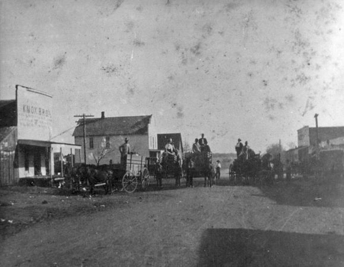 Date unknown: Bringing crops to town, Main Street, Keller, Texas