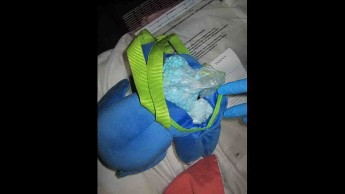 A Dallas man will spend eight years in federal prison after he pleaded guilty to smuggling fentanyl to Dallas from Mexico, including in his child’s teddy bear bag.
