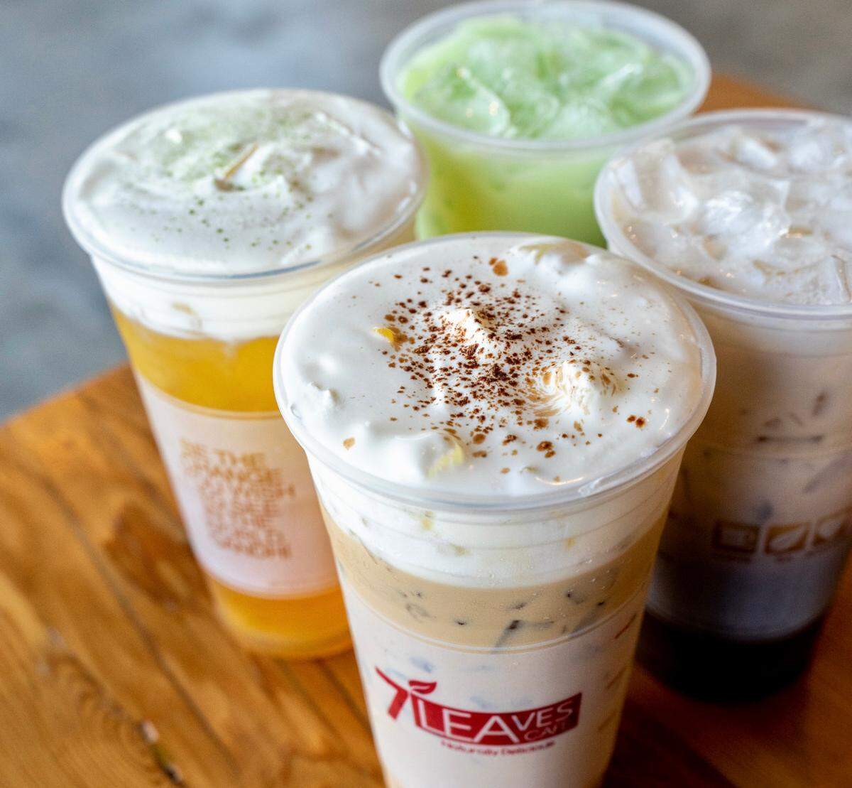 7 Leaves Cafe serves a variety of handcrafted tea and coffee drinks.