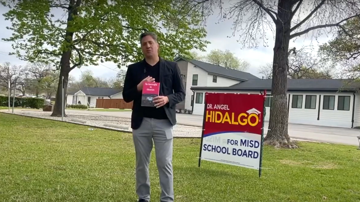 A Screenshot from one of Angel Hidalgo’s campaign video.