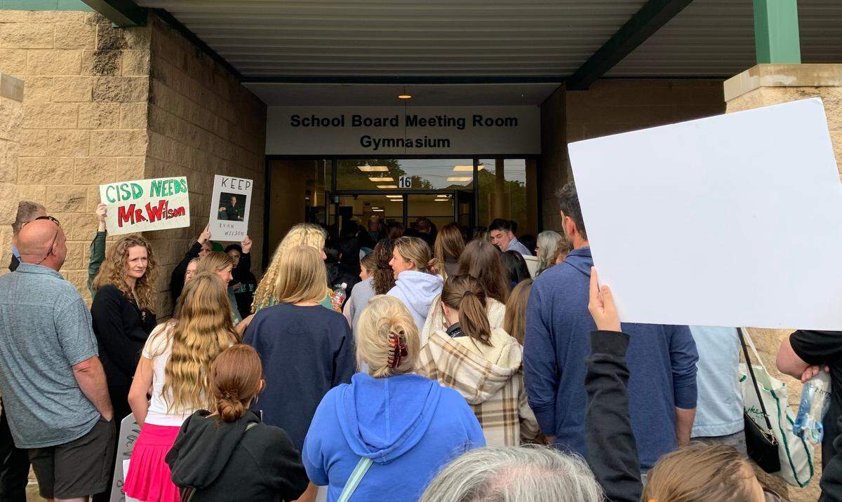 Hundreds of parents, students and district employees came to the May 5 Carroll ISD School Board meeting to show the trustees their staffing changes are not acceptable.