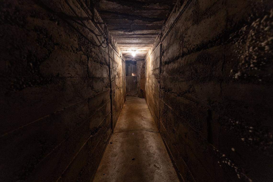 Inside one of the multiple escape tunnels coming out of the Top O' Hill Terrace casino and speakeasy on Wednesday, July 16, 2025.