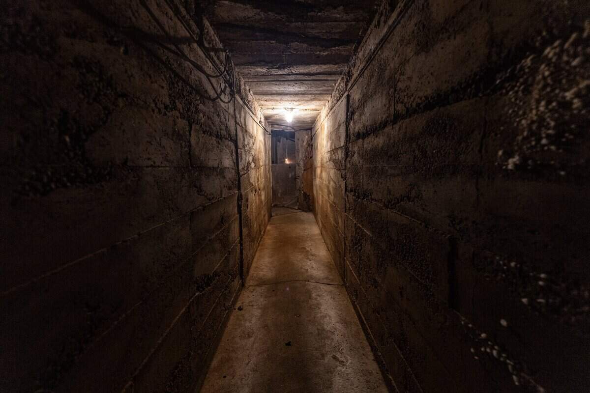 Inside one of the multiple escape tunnels coming out of the Top O' Hill Terrace casino and speakeasy on Wednesday, July 16, 2025.