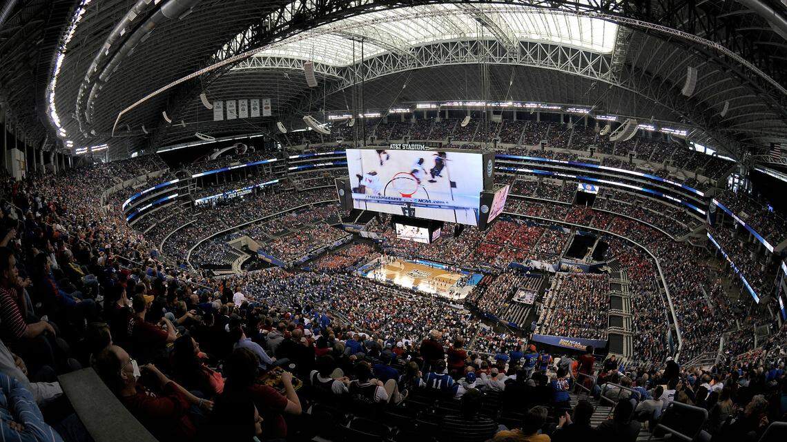 A view of from Section 438 at AT&T Stadium during the 2014 Final Four, which set attendance records for the seminfinals and championship game.