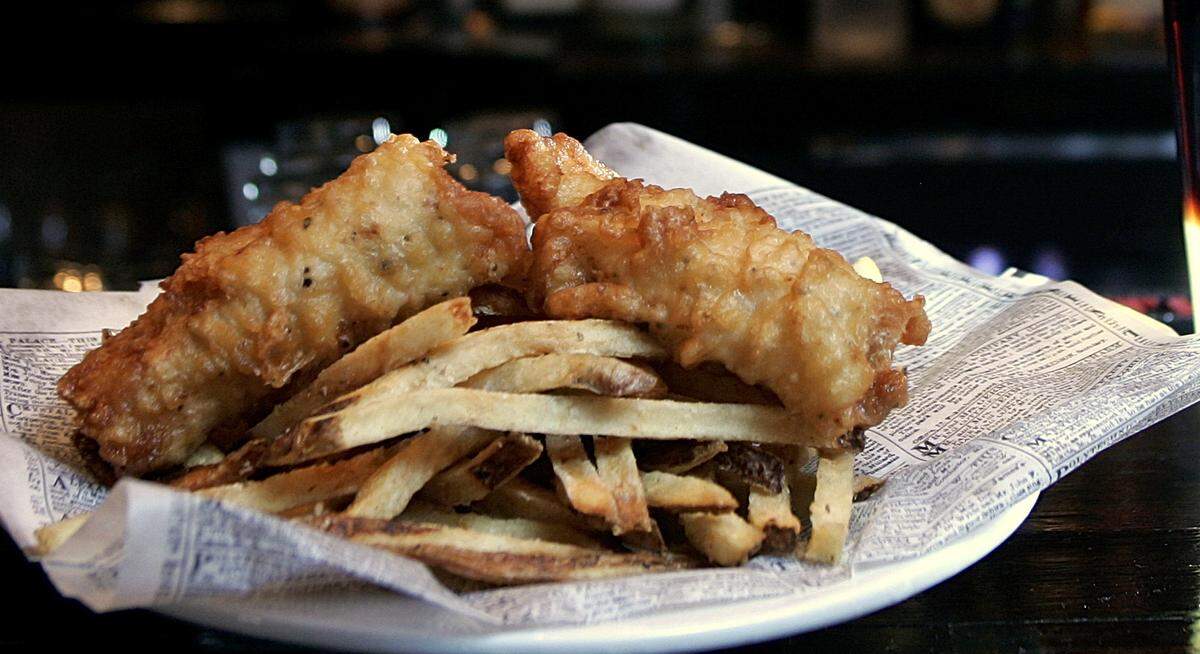 Beer battered Atlantic Cod Fish and Chips with a Half-and-Half at the Londoner in Colleyville. The British-themed gastropub closed its Colleyville Boulevard location in September but plans to reopen off of Texas 121 in Colleyville.