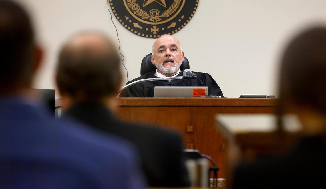 432nd District Court Judge Ruben Gonzalez presides over the capital murder trial of defendant Christopher Turner on Monday, Nov. 4, 2024. Turner is charged with capital murder in the March 2020 shooting death of Anwar Ali.
