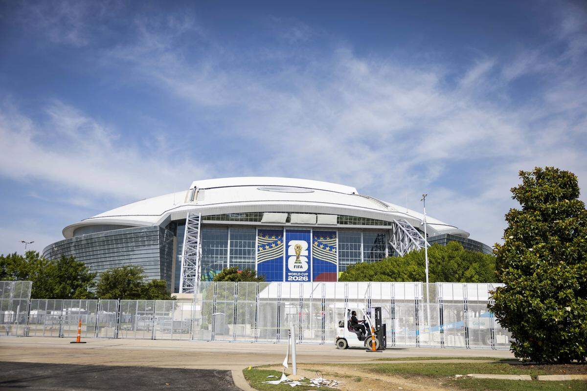 AT&T Stadium transforms into Dallas Stadium to host the FIFA World Cup 2026, on Friday, May 29, 2026 in Arlington, Texas. Dallas Stadium will host nine matches starting Sunday, June 14.