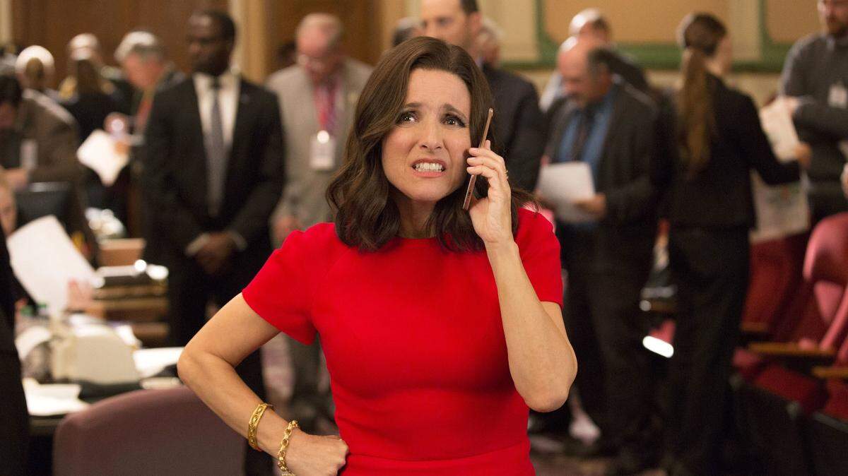 Julia Louis-Dreyfus in a scene from HBO’s “Veep.” (Justin M. Lubin/HBO via AP)