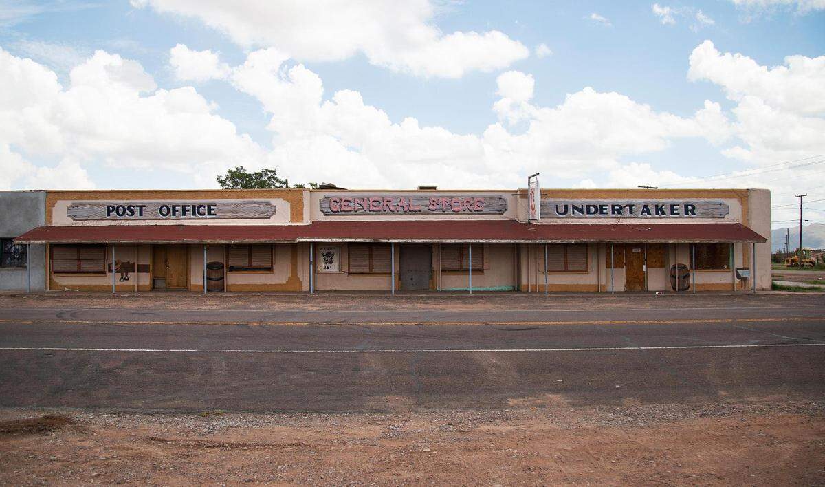 Van Horn gets its character from both the people and the structures, a mix of homes, occupied storefronts and long-vacant business spaces, like this one, that while unused today still help tell parts of the town’s history.