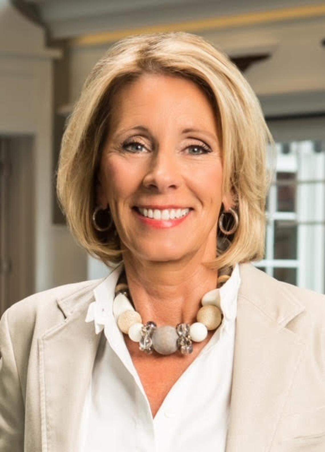 Betsy Devos is a former U.S. secretary of education in the Trump administration.